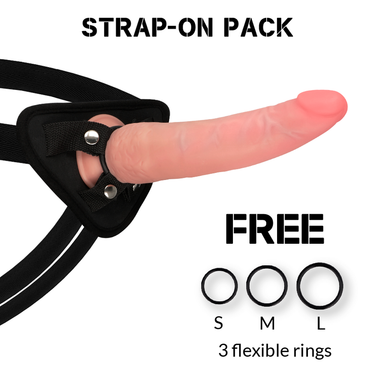 Dildo Realistico con Imbracatura, Ventosa e Dettagli Venati